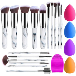 Vip Brushes 16 Stuks! + 4 Beauty Sponsjes & 1 Brush Cleaner
